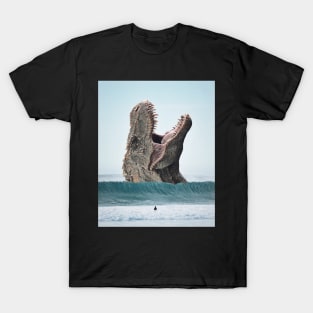 T-Rex Beach "The Surface" Art by Cult Class T-Shirt